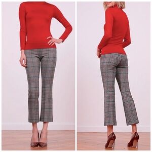Avenue Montaigne- Leo Plaid Cropped Flare Pants